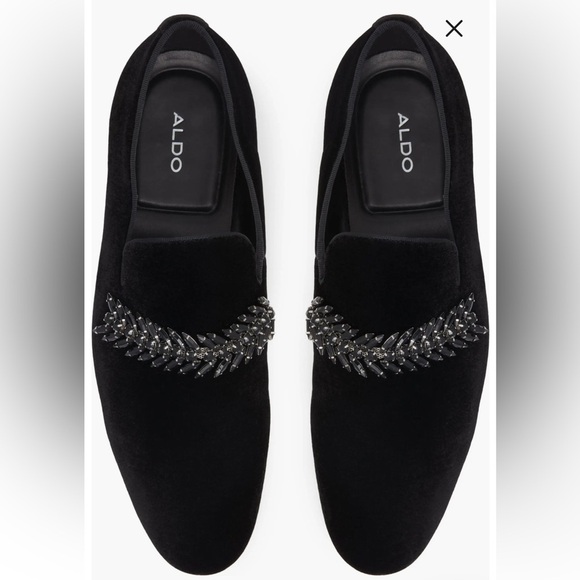 Aldo Men\'s Embellished Black Loafers main image 4